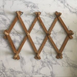 Vintage wooden accordion wall hanging